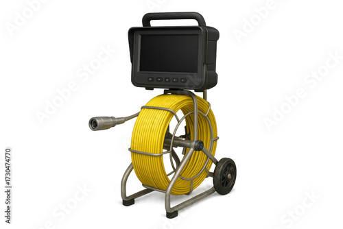 Plumbing pipeline inspection camera with monitor