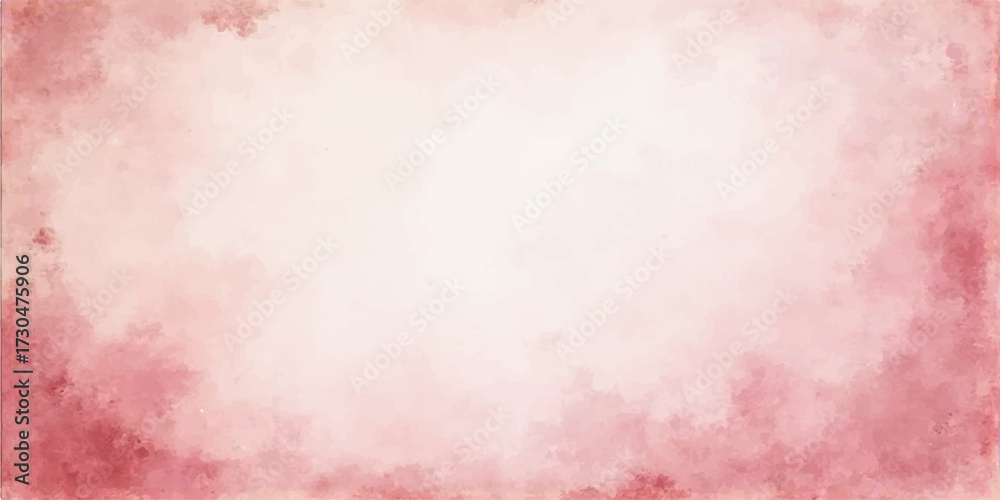 Fototapeta premium pink abstract watercolour grunge background with paper texture