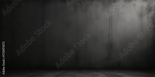 Dark grunge interior room with wooden floor
