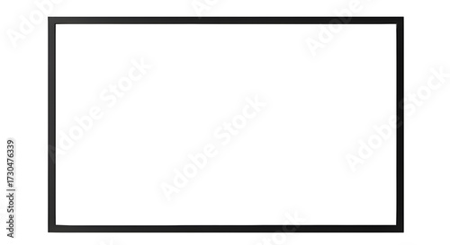Black frame mockup for displaying content isolated PNG with Transparent Background