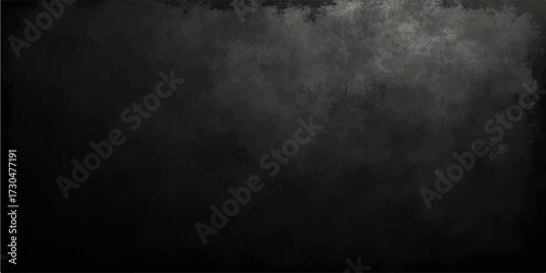 Textured dark grunge wall with a vintage paper and concrete surface for a black and blank design