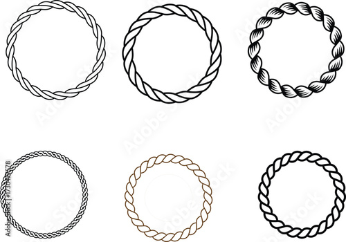 rope brush pattern. Thread pattern seamless . rope vector illustration on white background