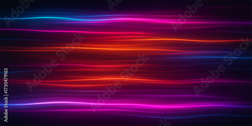 Vibrant purple and pink digital waves in motion with a blur of light texture for a modern art wallpaper