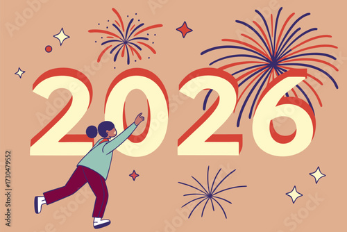 Celebrating the arrival of 2026 with vibrant fireworks and a joyful spirit, envisioning a bright and prosperous year ahead, full of new beginnings