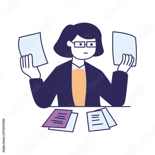 selecting candidates illustration vector design