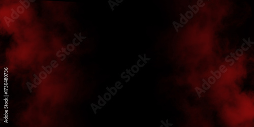 Tableau sur toile Abstract deep red smoke haze isolated on black background ideal for mysterious g