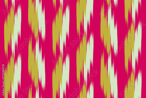 Uzbekistan ikat pattern. Uzbekistan ikat abstract ethnic design. Uzbekistan pattern design for background, wallpaper, textile, art, clothing, wrapping paper, Uzbek style, Uzbek fabric