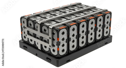 Advanced Modular Battery Pack with Compact Design and Black and Gray Color Scheme