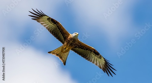 Red Kite Soaring in the Sky.