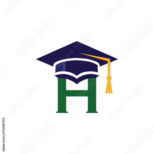 Letter H Education Logo Design