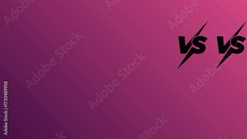 Versus battle competition purple gradient background design element for video game or sport event poster needs