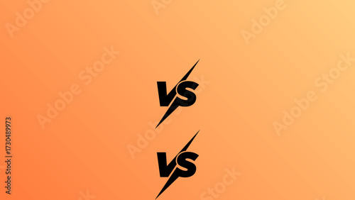 Versus symbol competition comparison battle icon orange gradient background vector graphic illustration design