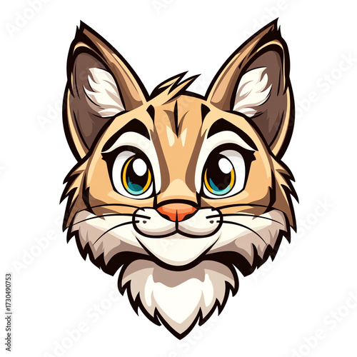Cute Cartoon Bobcat Mascot Logo Friendly, Playful Design