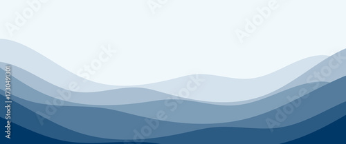 Sea waves layered vector background illustration and sea beach vector illustration.