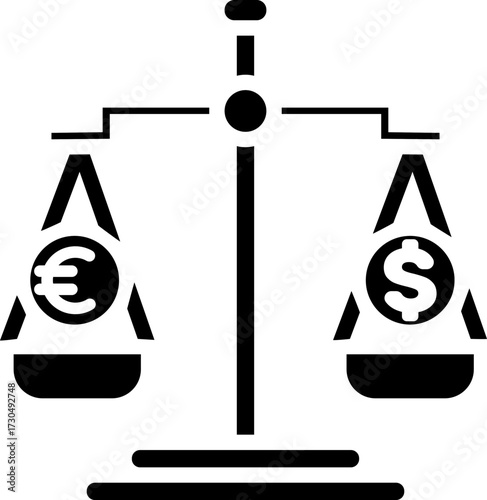 finance scale icon logo vector illustration design, for business and finance symbol