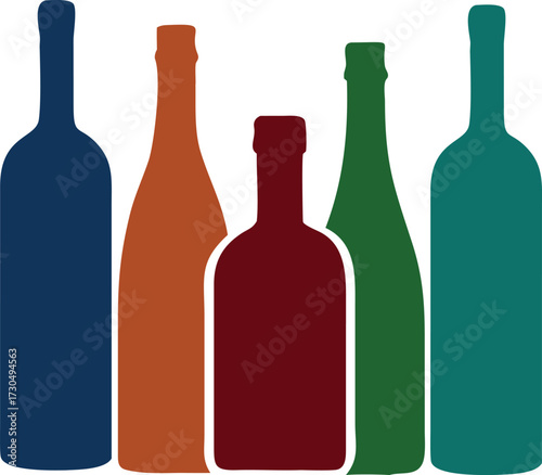wine bottle and glass