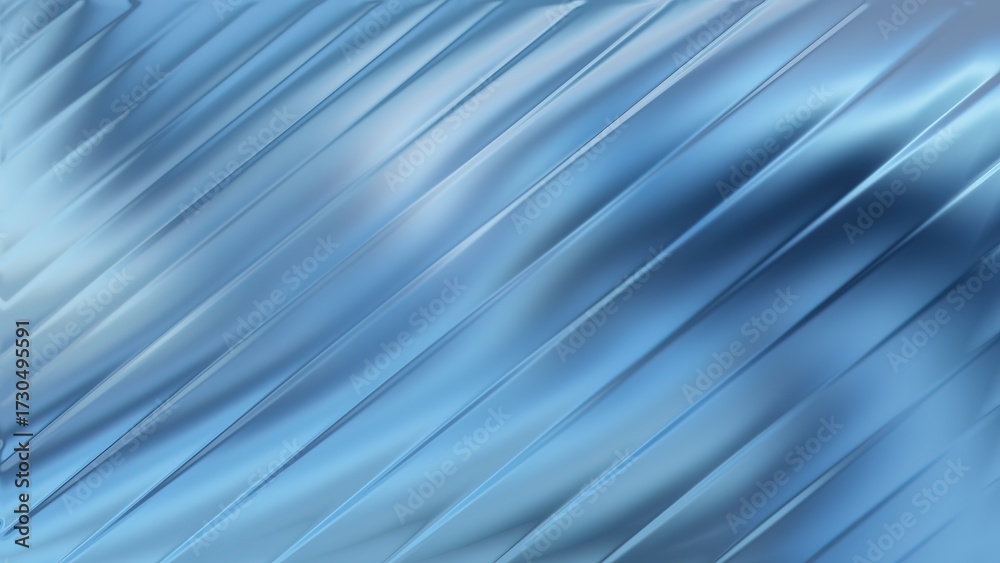 Fototapeta premium Deep Blue Diagonal Ribbed Metallic Surface Abstract Background image photo