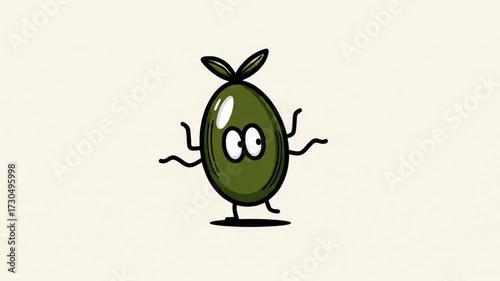 Cute animated olive