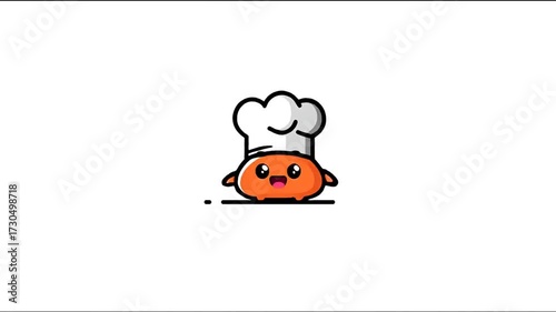 Cute chef food illustration