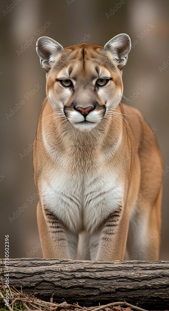 Obraz premium Majestic Cougar in the Woods.