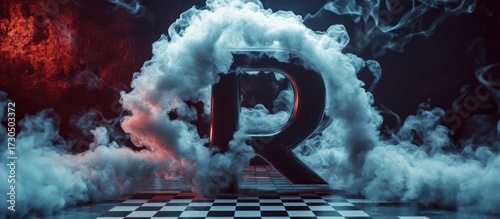 3d render, surreal dragon made of smoke and fire, dramatic lighting, dark moody atmosphere, checkerboard floor, cinematic, highly detailed, octane render
