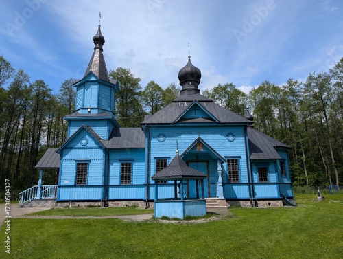 Blue Orthodox Church in Koterka Poland