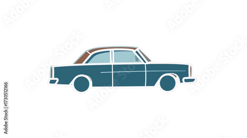 Automobile illustration: A stylized illustration showcases a classic automobile, exuding a sense of vintage charm. 