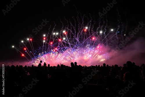fireworks in the city