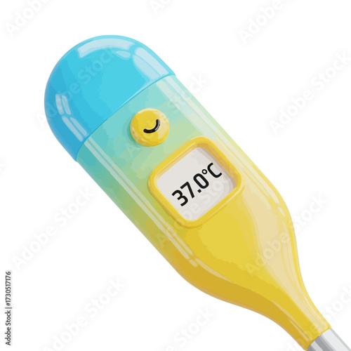 A close-up shot of a digital thermometer displaying a temperature of 37.0 degrees Celsius.