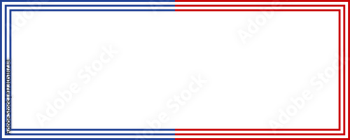 Red blue stripped line America theme frame copy space blank background template. 
