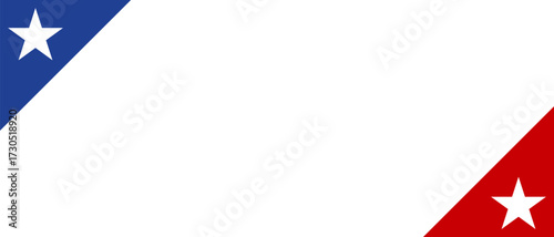 Minimal red blue star America theme style copy space background template. 
