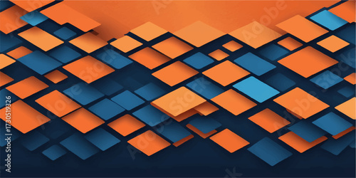 Colorful geometric square pattern design texture wall mosaic