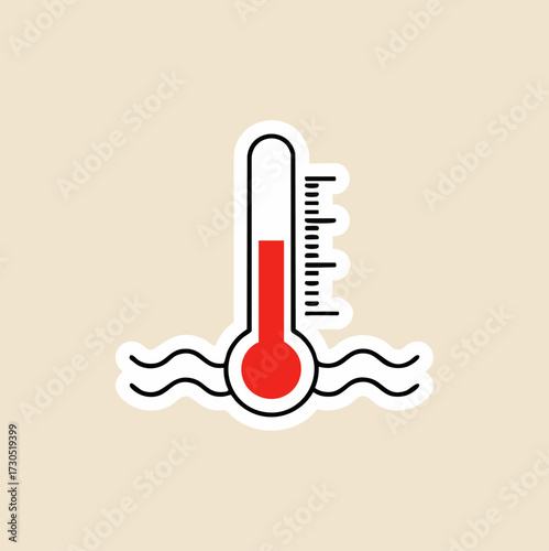 Coolant Temperature Icon Vector