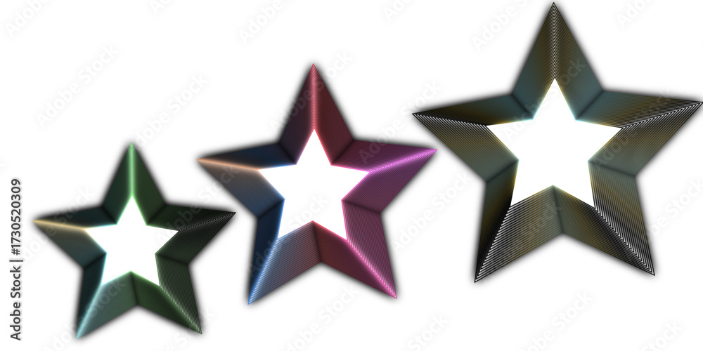 Fototapeta premium 3d render of a star on white background