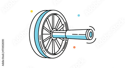 A simple drawing of an ab roller wheel.
