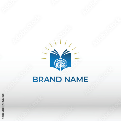 book of nature, book with tree logo vector