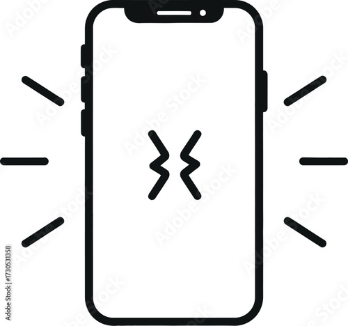 Glowing Smartphone Silhouette Symbolizing Repair

