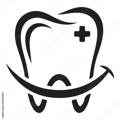 dental logo design vector silhouette  vector  illustration design.