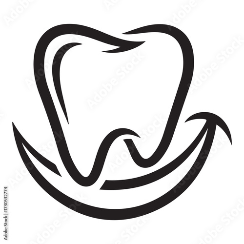 dental logo design vector silhouette  vector  illustration design.