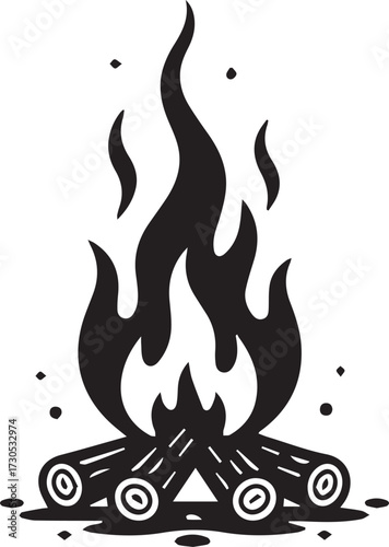 flame silhouette Vector | Minimalist & Trendy flame Silhouette Design | Unique & Stylish flame Artwork for Vector design	
