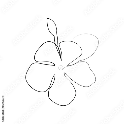 Abstract Gazania Flower Minimal Line Art