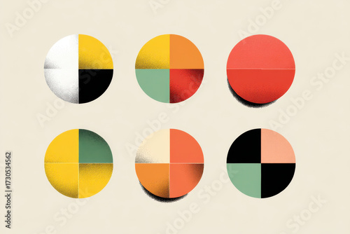 Abstract circles show balanced resource allocation with bright, optimistic colors