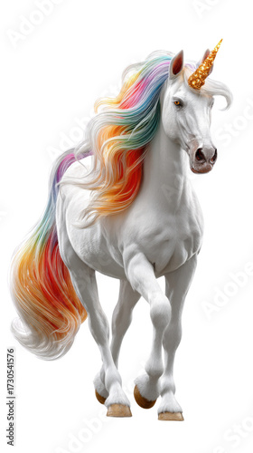 white horse isolated on white background