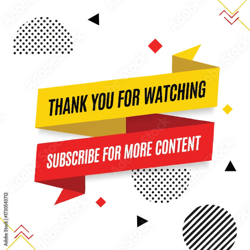 Modern Thank You and Subscribe for Content Banner Design.