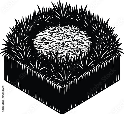 Seamless spiderweb crack pattern on a black stone tile