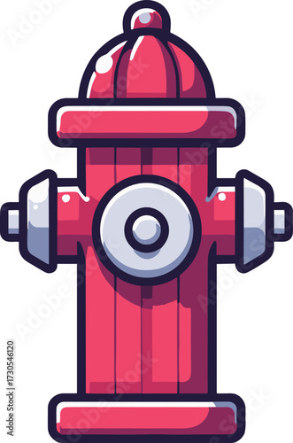 赤い消火栓のイラスト