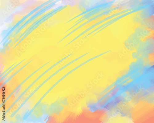 Abstract hand drawn colorful pastel watercolor background