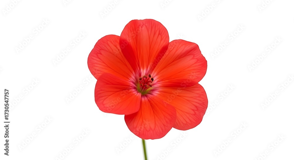 Naklejka premium Vibrant Red Flower Close-up.