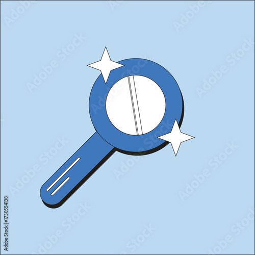magnify glass searching flat design illustrations