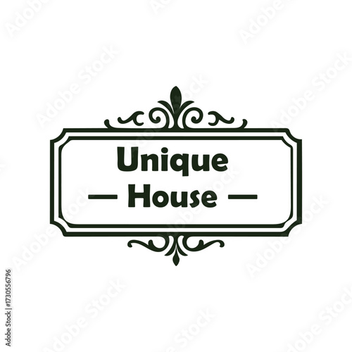 Elegant Ornamental Vintage Label Badge Design